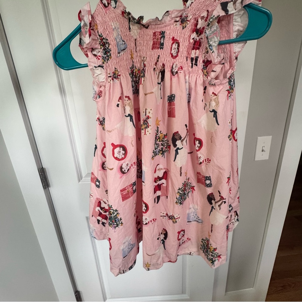 Pink Chicken Babydoll Dress with Flutter Cap Sleeves